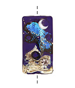 Grace Lampwork Cobalt Celestial Kalera 26-27x38-39mm