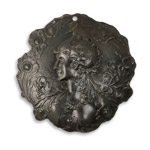 Vintaj Arte Metal Peacock Princess Pendant 40mm