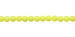 Neon Yellow Shell Pearl Round 4mm
