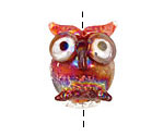 Unicorne Beads Red Passion Owl 20x19mm