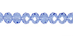 Light Sapphire Crystal Faceted Rondelle 8mm