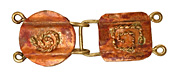 Patricia Healey Copper Spiral Rope Hook & Eye Clasp 55x19mm