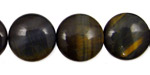 Blue Tiger Eye Puff Coin 18mm