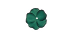 Matte Emerald Lucite Buttercup Flower 4x14mm