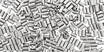 TOHO Metallic Silver Frosted Antique Silver Bugle #1 Seed Bead