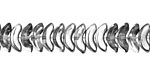 Czech Glass Silver 1/2 Small Angel Wings 4x10mm