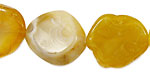 Yellow Botswana Agate Flat Freeform Slab 18x14-32x26mm