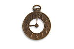 Vintaj Natural Brass Clock 20x25mm