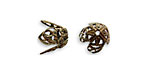 Vintaj Natural Brass Filigree Bead Cap 12mm