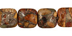 Red Creek Jasper w/ pyrite Puff Square 14mm