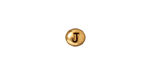 TierraCast Antique Gold (plated) Alphabet Bead "J" 7x6mm