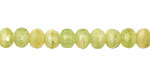 Czech Glass Avocado Bisque Fire Polished Rondelle 5x7mm