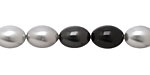Grayscale Shell Pearl Mix Rice 11x8mm