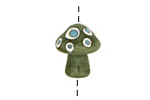 The BeadsNest Lampwork Glass Olive Mushroom 19-22x16-18mm
