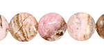 Rhodochrosite (soft pink) Puff Coin 14mm