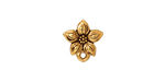 TierraCast Antique Gold (plated) Star Jasmine Ear Post 12x13mm