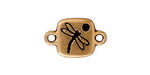 TierraCast Antique Gold (plated) Dragonfly Link w/ Glue In 20x13mm