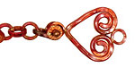 Patricia Healey Copper Heart Chain Link 145x22mm