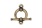 TierraCast Antique Brass (plated) Large Tapered Toggle Clasp 20mm, 25mm bar