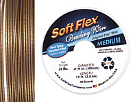 Soft Flex Antique Brass .019" (Medium) 49 Strand Wire 10ft.