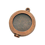 Nunn Design Antique Copper (plated) Small Plain Locket 30mm