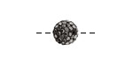 Jet Hematite Pave Round 10mm (1.5mm hole)