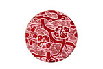 Lillypilly Red Cherry Blossom Anodized Aluminum Disc 25mm, 24 gauge