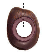 Tagua Nut Grape Open Slice 33-45x24-36mm