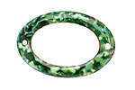 C-Koop Enameled Metal Green Mix Large Oval Link 34-38x24-25mm