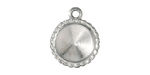 TierraCast Rhodium (plated) Beaded Round Frame 17x20mm