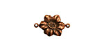 Stampt Antique Copper (plated) Clematis Connector 17x10mm