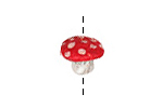 Humble Beads Polymer Clay Mushroom 12x15mm