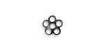 Vintaj Arte Metal 5 Petal Pierced Bead Cap 2x10mm