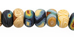 Humble Beads Polymer Clay Van Gogh's Starry Night Disk 8-9x12-13mm