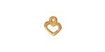 TierraCast Gold (plated) Open Heart Charm 8x10mm