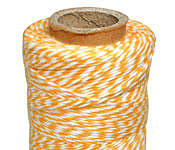 Yellow/White Bakers Twine 2 ply, 410 ft