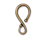 TierraCast Antique Brass (plated) Large Classic Hook Clasp 32x16mm