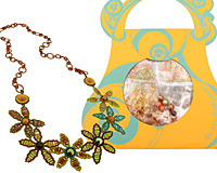 Glass Garden Zinnia Posey Necklace Kit