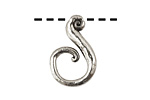 Green Girl Pewter Swirl Hook 16x24mm