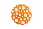 Lillypilly Orange Scattered Dots Anodized Aluminum Disc 25mm, 24 gauge