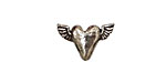 Green Girl Pewter Tiny Flying Heart 19x13mm