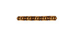 TierraCast Antique Gold (plated) Beaded 5-Hole Bar 3x26mm