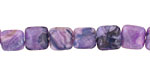 Purple Wave Agate Puff Square 8mm