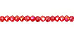 Siam Ruby AB Crystal Faceted Rondelle 3mm
