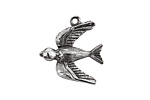 Nunn Design Antique Silver (plated) Bird Charm 20x22mm