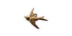 Vintaj Natural Brass Bird Charm 17mm