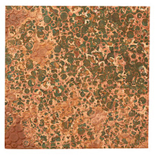 Lillypilly Verde Pebbles Embossed Patina Copper Sheet 3"x3", 36 gauge