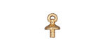 TierraCast Gold (plated) Basic Cap w/ Loop Glue In 12x7mm