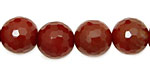 Carnelian Faceted Round 14mm