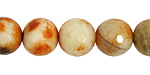 Amber Fire Agate Faceted Round 12mm